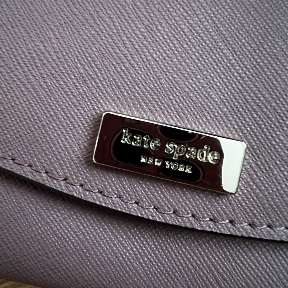 kate spade mauve wristlet wallet with gold hardware - Picture 2 of 6